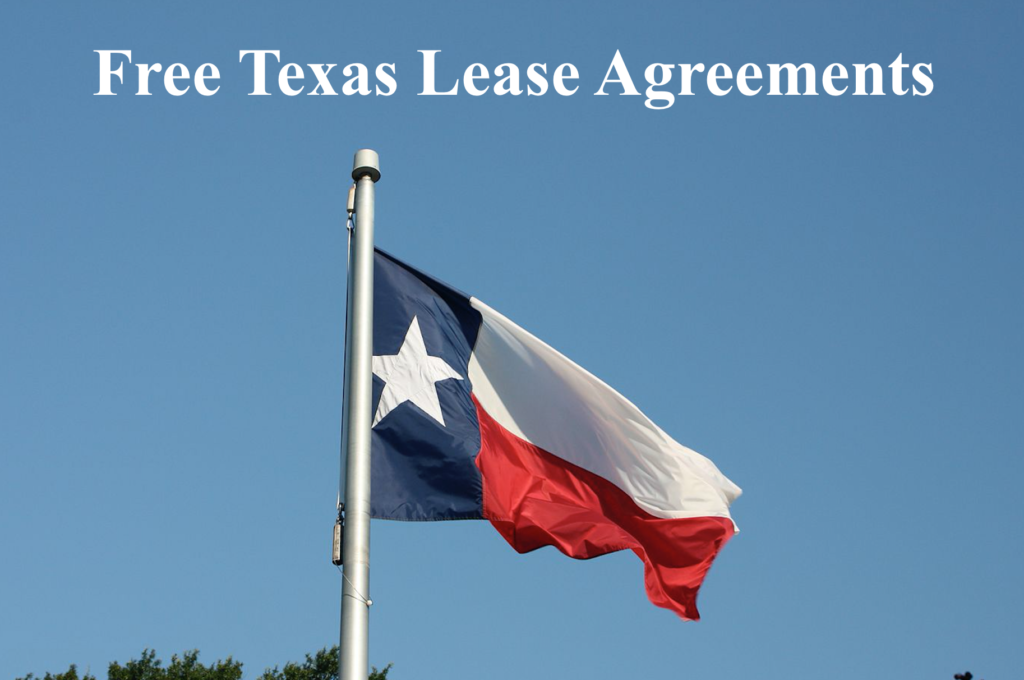 Flag with Free Texas Lease Agreements